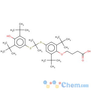 CAS No:216167-95-2 Butanoic acid,4-[4-[[1-[[3,5-bis(1,1-dimethylethyl)-4-hydroxyphenyl]thio]-1-methylethyl]thio]-2,6-bis(1,1-dimethylethyl)phenoxy]-