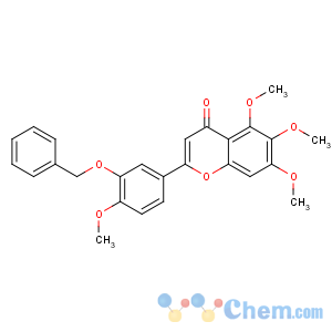 CAS No:21764-08-9 5,6,7-trimethoxy-2-(4-methoxy-3-phenylmethoxyphenyl)chromen-4-one