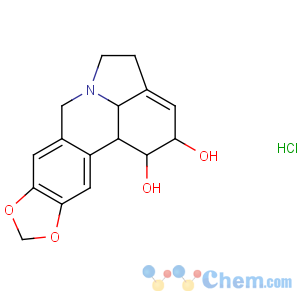 CAS No:2188-68-3 1H-[1,3]Dioxolo[4,5-j]pyrrolo[3,2,1-de]phenanthridine-1,2-diol,2,4,5,7,12b,12c-hexahydro-, hydrochloride (1:1), (1S,2S,12bS,12cS)-