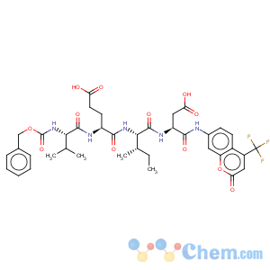 CAS No:219138-06-4 L-a-Asparagine,N-[(phenylmethoxy)carbonyl]-L-valyl-L-a-glutamyl-L-isoleucyl-N-[2-oxo-4-(trifluoromethyl)-2H-1-benzopyran-7-yl]-(9CI)