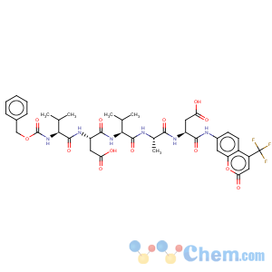 CAS No:219138-08-6 L-a-Asparagine,N-[(phenylmethoxy)carbonyl]-L-valyl-L-a-aspartyl-L-valyl-L-alanyl-N-[2-oxo-4-(trifluoromethyl)-2H-1-benzopyran-7-yl]-(9CI)
