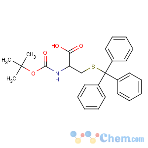 CAS No:21947-98-8 (2R)-2-[(2-methylpropan-2-yl)oxycarbonylamino]-3-tritylsulfanylpropanoic<br />acid