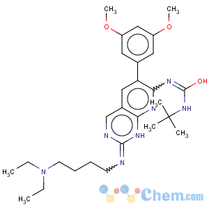 CAS No:219580-11-7 1-tert-butyl-3-[2-{[4-(diethylamino)butyl]amino}-6-(3,5-dimethoxyphenyl)pyrido[2,3-d]pyrimidin-7-yl]urea