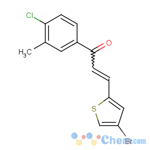 CAS No:219619-24-6 3-(4-bromothiophen-2-yl)-1-(4-chloro-3-methylphenyl)prop-2-en-1-one