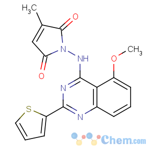 CAS No:219773-55-4 1-[(5-methoxy-2-thiophen-2-ylquinazolin-4-yl)amino]-3-methylpyrrole-2,<br />5-dione