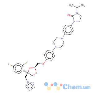 CAS No:219923-85-0 2-Imidazolidinone,1-[4-[4-[4-[[(2S,4R)-4-(2,4-difluorophenyl)-4-(1H-1,2,4-triazol-1-ylmethyl)-1,3-dioxolan-2-yl]methoxy]phenyl]-1-piperazinyl]phenyl]-3-(1-methylethyl)-