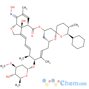 CAS No:220119-17-5 Avermectin A1a,25-cyclohexyl-4'-O-de(2,6-dideoxy-3-O-methyl-a-L-arabino-hexopyranosyl)-5-demethoxy-25-de(1-methylpropyl)-22,23-dihydro-5-(hydroxyimino)-,(5Z)-