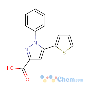 CAS No:220192-02-9 1-phenyl-5-thiophen-2-ylpyrazole-3-carboxylic acid