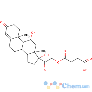 CAS No:2203-97-6 4-[2-[(8S,9S,10R,11S,13S,14S,17R)-11,17-dihydroxy-10,<br />13-dimethyl-3-oxo-2,6,7,8,9,11,12,14,15,<br />16-decahydro-1H-cyclopenta[a]phenanthren-17-yl]-2-oxoethoxy]-4-<br />oxobutanoic acid