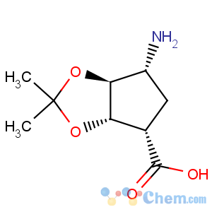 CAS No:220497-93-8 4H-Cyclopenta-1,3-dioxole-4-carboxylicacid, 6-[[(1,1-dimethylethoxy)carbonyl]amino]tetrahydro-2,2-dimethyl-,(3aR,4S,6R,6aS)-