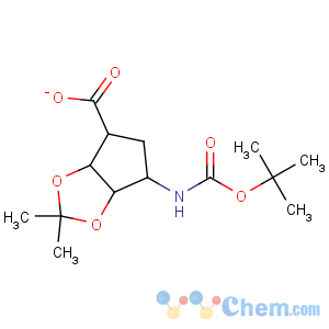 CAS No:220497-94-9 (3aR,4S,6R,6aS)-2,<br />2-dimethyl-4-[(2-methylpropan-2-yl)oxycarbonylamino]-4,5,6,<br />6a-tetrahydro-3aH-cyclopenta[d][1,3]dioxole-6-carboxylate