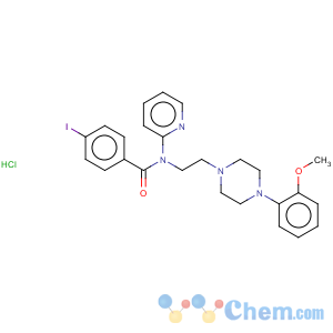 CAS No:220643-77-6 Benzamide,4-iodo-N-[2-[4-(2-methoxyphenyl)-1-piperazinyl]ethyl]-N-2-pyridinyl-,hydrochloride (1:1)