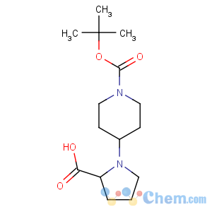 CAS No:221352-39-2 (2S)-1-[1-[(2-methylpropan-2-yl)oxycarbonyl]piperidin-4-yl]pyrrolidine-<br />2-carboxylic acid
