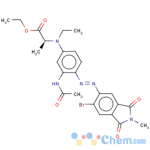 CAS No:221452-67-1 Alanine,N-[3-(acetylamino)-4-[2-(6-bromo-2,3-dihydro-2-methyl-1,3-dioxo-1H-isoindol-5-yl)diazenyl]phenyl]-N-ethyl-,ethyl ester