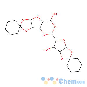 CAS No:22250-05-1 (3aS,4aR,5R,8aR,8bS)-7-[(3aR,6S,6aR)-6-hydroxyspiro[3a,5,6,<br />6a-tetrahydrofuro[2,3-d][1,3]dioxole-2,1'-cyclohexane]-5-yl]spiro[4a,5,<br />8a,8b-tetrahydro-3aH-[1,3]dioxolo[3,4]furo[1,3-b][1,3]dioxine-2,<br />1'-cyclohexane]-5-ol