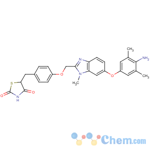 CAS No:223132-37-4 5-[[4-[[6-(4-amino-3,<br />5-dimethylphenoxy)-1-methylbenzimidazol-2-yl]methoxy]phenyl]methyl]-1,<br />3-thiazolidine-2,4-dione