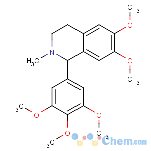 CAS No:22324-83-0 6,7-dimethoxy-2-methyl-1-(3,4,5-trimethoxyphenyl)-3,<br />4-dihydro-1H-isoquinoline