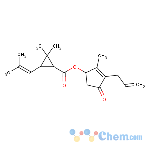 CAS No:22431-63-6 (2-methyl-4-oxo-3-prop-2-enylcyclopent-2-en-1-yl)<br />2,2-dimethyl-3-(2-methylprop-1-enyl)cyclopropane-1-carboxylate