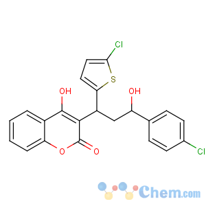 CAS No:22619-35-8 3-[3-(4-chlorophenyl)-1-(5-chlorothiophen-2-yl)-3-hydroxypropyl]-4-<br />hydroxychromen-2-one
