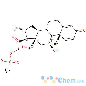 CAS No:2265-22-7 Pregna-1,4-diene-3,20-dione,9-fluoro-11,17-dihydroxy-16-methyl-21-[(methylsulfonyl)oxy]-, (11b,16a)-