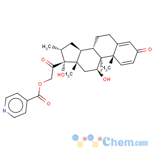 CAS No:2265-64-7 Pregna-1,4-diene-3,20-dione,9-fluoro-11,17-dihydroxy-16-methyl-21-[(4-pyridinylcarbonyl)oxy]-, (11b,16a)-