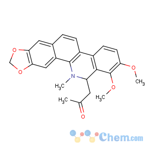 CAS No:22864-92-2 2-Propanone,1-[(13S)-12,13-dihydro-1,2-dimethoxy-12-methyl[1,3]dioxolo[4,5]benzo[1,2-c]phenanthridin-13-yl]-