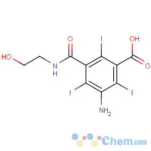 CAS No:22871-58-5 3-amino-5-(2-hydroxyethylcarbamoyl)-2,4,6-triiodobenzoic acid