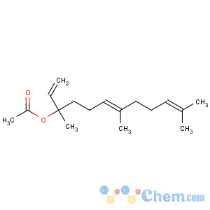CAS No:2306-78-7 1,6,10-Dodecatrien-3-ol,3,7,11-trimethyl-, 3-acetate
