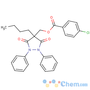 CAS No:23111-34-4 (4-butyl-3,5-dioxo-1,2-diphenylpyrazolidin-4-yl)methyl 4-chlorobenzoate
