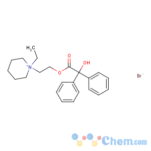 CAS No:23182-46-9 2-(1-ethylpiperidin-1-ium-1-yl)ethyl<br />2-hydroxy-2,2-diphenylacetate