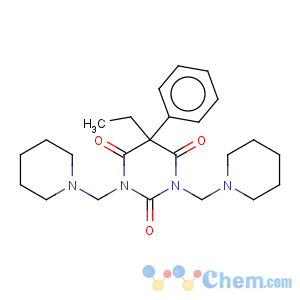 CAS No:23192-91-8 2,4,6(1H,3H,5H)-Pyrimidinetrione,5-ethyl-5-phenyl-1,3-bis(1-piperidinylmethyl)-