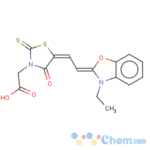 CAS No:23236-18-2 3-Thiazolidineaceticacid, 5-[2-(3-ethyl-2(3H)-benzoxazolylidene)ethylidene]-4-oxo-2-thioxo-