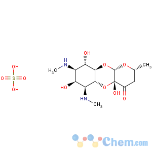 CAS No:23312-56-3 4H-Pyrano[2,3-b][1,4]benzodioxin-4-one,decahydro-4a,7,9-trihydroxy-2-methyl-6,8- bis(methylamino)-,(2R,4aR,5aR,6S,7S,8R,9S,- 9aR,10aS)-,sulfate (1:1) (salt)