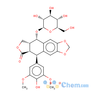 CAS No:23363-35-1 Furo[3',4':6,7]naphtho[2,3-d]-1,3-dioxol-6(5aH)-one,9-(b-D-glucopyranosyloxy)-5,8,8a,9-tetrahydro-5-(4-hydroxy-3,5-dimethoxyphenyl)-,(5R,5aR,8aR,9S)-