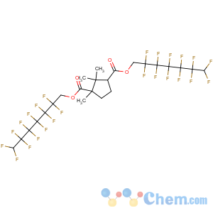 CAS No:2355-57-9 1,3-Cyclopentanedicarboxylicacid, 1,2,2-trimethyl-, 1,3-bis(2,2,3,3,4,4,5,5,6,6,7,7-dodecafluoroheptyl)ester