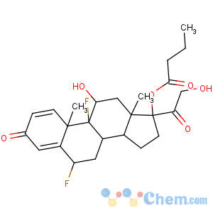 CAS No:23640-96-2 [(6S,8S,9R,10S,11S,13S,14S,17R)-6,<br />9-difluoro-11-hydroxy-17-(2-hydroxyacetyl)-10,13-dimethyl-3-oxo-6,7,8,<br />11,12,14,15,16-octahydrocyclopenta[a]phenanthren-17-yl] butanoate