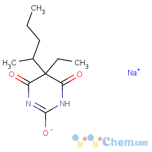 CAS No:23714-57-0 2,4,6(1H,3H,5H)-Pyrimidinetrione,5-ethyl-5-(1-methylbutyl)-, sodium salt (1:1)