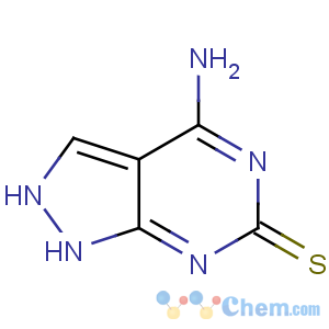CAS No:23771-52-0 4-amino-1,2-dihydropyrazolo[3,4-d]pyrimidine-6-thione