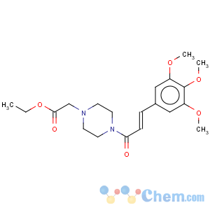 CAS No:23887-41-4 1-Piperazineaceticacid, 4-[1-oxo-3-(3,4,5-trimethoxyphenyl)-2-propen-1-yl]-, ethyl ester
