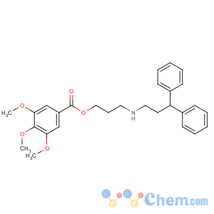 CAS No:23891-60-3 3-(3,3-diphenylpropylamino)propyl 3,4,5-trimethoxybenzoate
