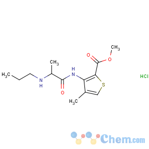 CAS No:23964-57-0 methyl<br />4-methyl-3-[2-(propylamino)propanoylamino]thiophene-2-carboxylate