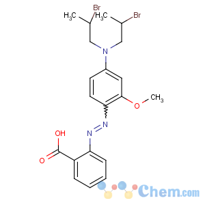 CAS No:240423-91-0 2-[[4-[bis(2-bromopropyl)amino]-2-methoxyphenyl]diazenyl]benzoic acid