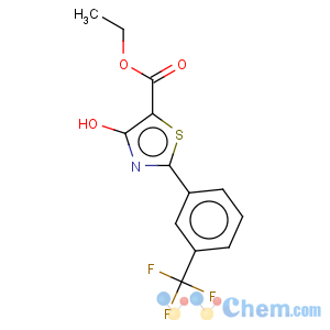 CAS No:240800-53-7 5-Thiazolecarboxylicacid, 4-hydroxy-2-[3-(trifluoromethyl)phenyl]-, ethyl ester