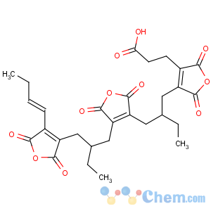 CAS No:241131-42-0 3-Furanpropanoic acid,4-[2-[[4-[2-[[4-(1E)-1-buten-1-yl-2,5-dihydro-2,5-dioxo-3-furanyl]methyl]butyl]-2,5-dihydro-2,5-dioxo-3-furanyl]methyl]butyl]-2,5-dihydro-2,5-dioxo-