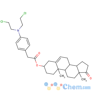 CAS No:24141-90-0 Androst-5-en-17-one,3-[[2-[4-[bis(2-chloroethyl)amino]phenyl]acetyl]oxy]-, (3b)-