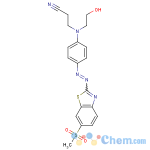 CAS No:24170-48-7 3-[N-(2-hydroxyethyl)-4-[(6-methylsulfonyl-1,<br />3-benzothiazol-2-yl)diazenyl]anilino]propanenitrile