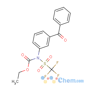 CAS No:24243-89-8 ethyl N-(3-benzoylphenyl)-N-(trifluoromethylsulfonyl)carbamate