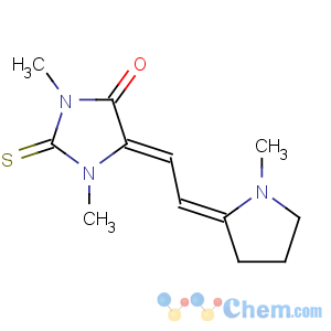 CAS No:2445-60-5 1,3-Dimethyl-5-[(1-methyl-2-pyrrolidinylidene)ethylidene]-2-thioxoimidazolidine-4-one