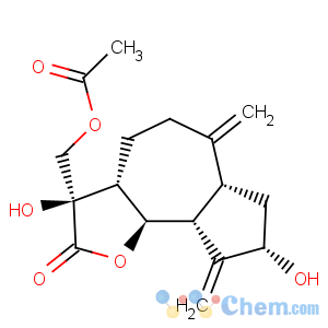 CAS No:24470-33-5 Azuleno[4,5-b]furan-2(3H)-one,3-[(acetyloxy)methyl]decahydro-3,8-dihydroxy-6,9-bis(methylene)-,(3R,3aR,6aR,8S,9aR,9bR)-