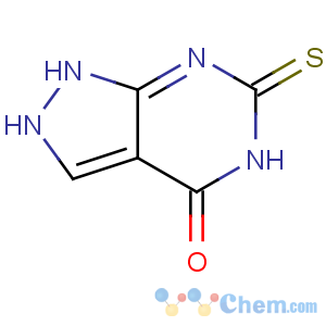 CAS No:24521-76-4 6-sulfanylidene-1,2-dihydropyrazolo[3,4-d]pyrimidin-4-one